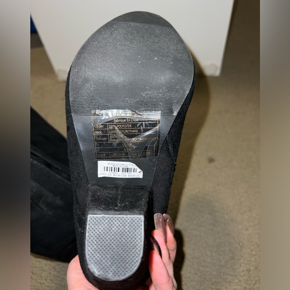 TORRID size 6.5w black suede midi boot - Picture 4 of 4